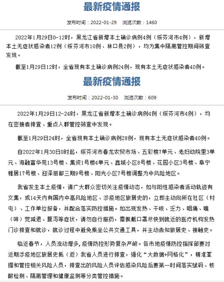 黑龙江疫情最新消息今天,黑龙江疫情通报最新消息-第3张图片